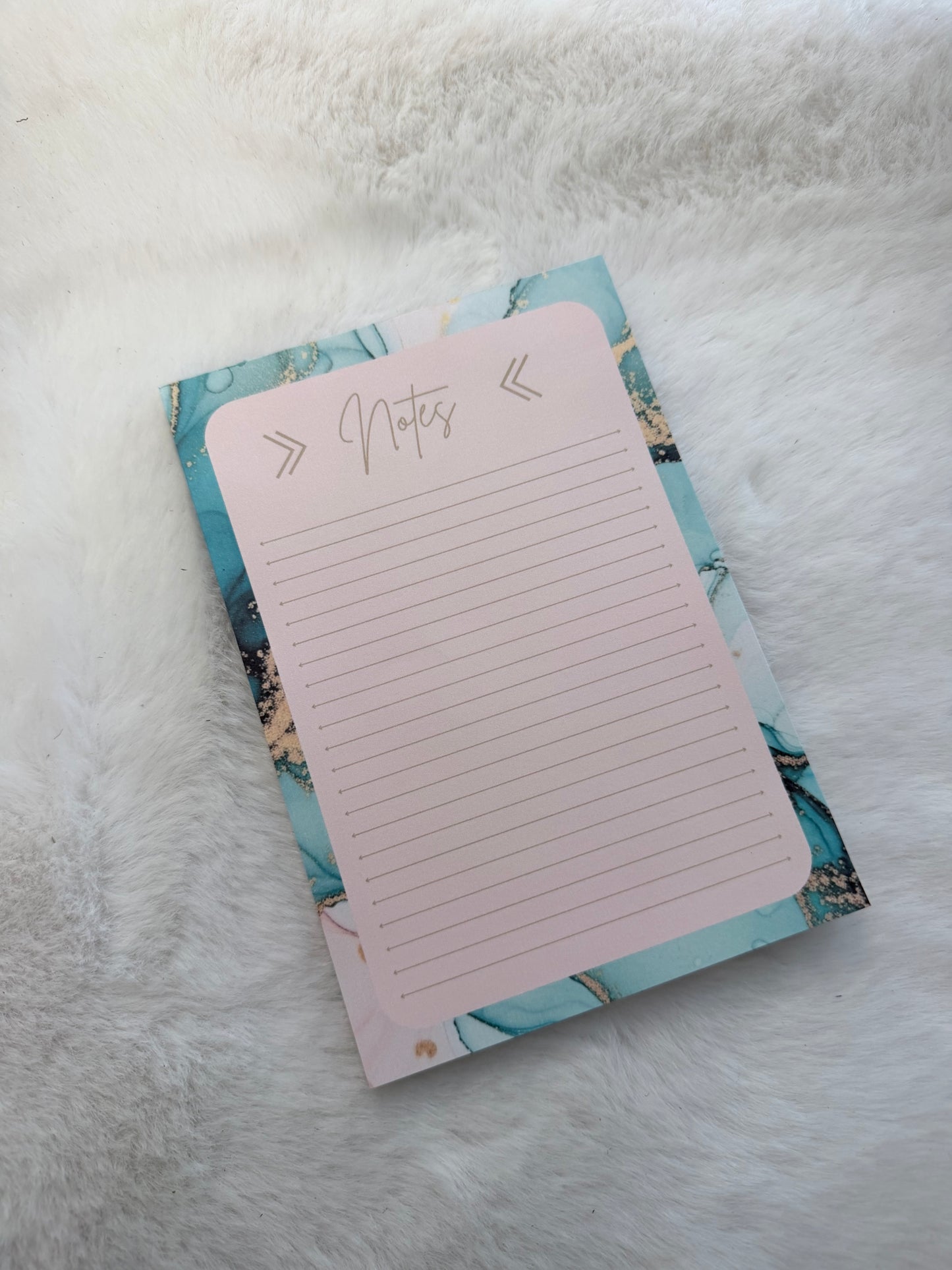 Marble Blue and Pink Notepad