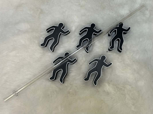 Body Outline Straw Topper