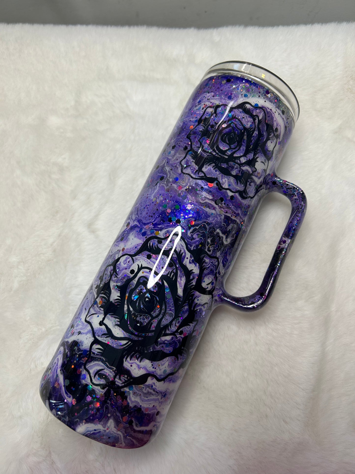 Purple Rose Tumbler