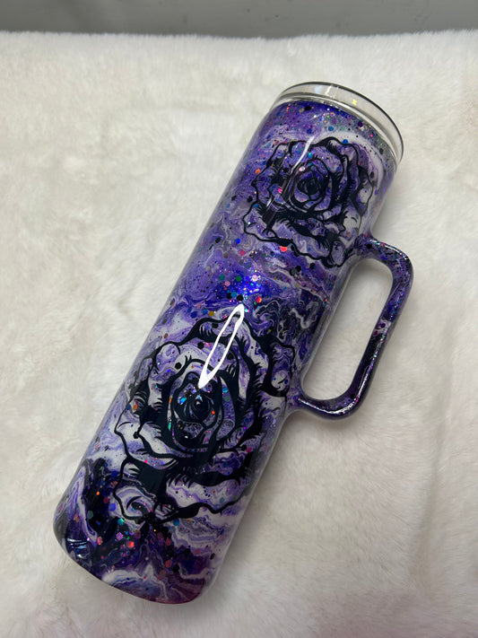 Purple Rose Tumbler